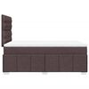 vidaXL Boxspring met matras stof donkerbruin 120x190 cm