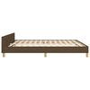 vidaXL Bedframe zonder matras stof donkerbruin 180x200 cm