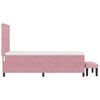 vidaXL Boxspring bed met matras Roze 100 x 200 cm Fluweel