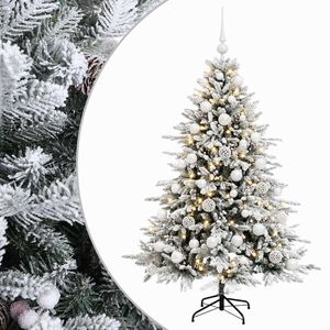 vidaXL Kunstkerstboom met kerstbal 120 cm 150 LED's Warmwit