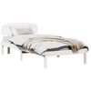vidaXL Bedframe met hoofdeinde Wit 75 x 190 cm Massief grenenhout