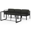 vidaXL 4-delige Loungeset met kussens aluminium antracietkleurig