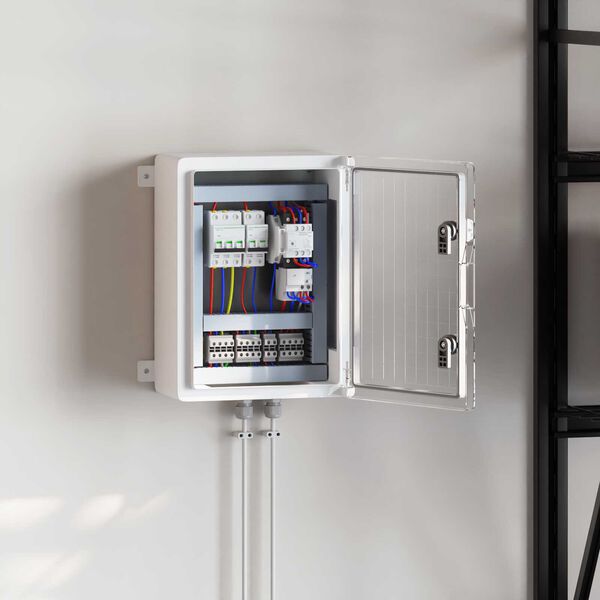 vidaXL Bedieningskast Grijs 30 x 16,5 x 40 cm ABS Kunststof