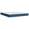 vidaXL Boxspring met matras stof blauw 180x200 cm