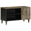 vidaXL Tv-meubel 80x31,5x46 cm massief mangohout lichtgrijs