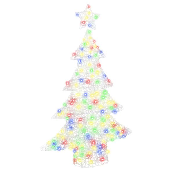 vidaXL Kerstboom met 100 LED Multikleur 120 cm Acryl