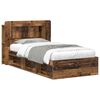 vidaXL Bedframe met opslag Oud hout 75 x 190 cm Bewerkt hout