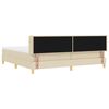 vidaXL Boxspringbed met matras Cr&egrave;me 200 x 200 cm Polyester