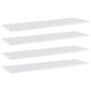 vidaXL Wandschappen 4 st 100x30x1,5 cm bewerkt hout hoogglans wit