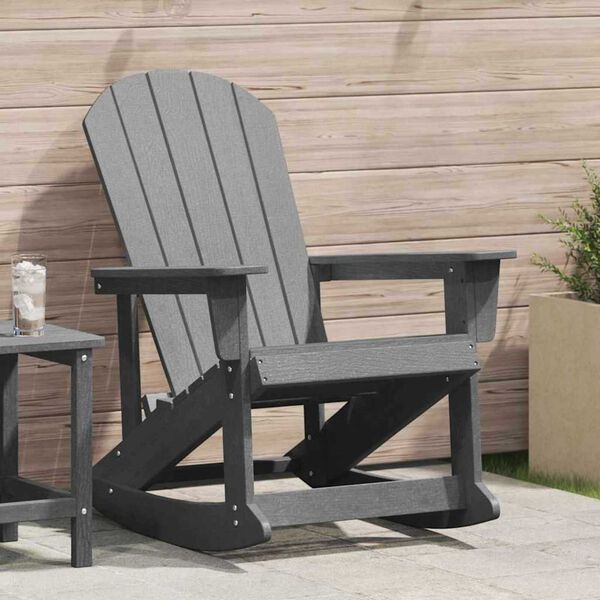 vidaXL Adirondack Schommelstoel Lichtgrijs 73.5 x 92 x 90cm HDPE