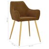 vidaXL Eetkamerstoelen 6 st fluweel bruin