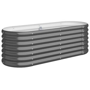 vidaXL Plantenbak 114x40x36 cm gegalvaniseerd staal antracietkleurig