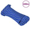 vidaXL Boottouw 4 mm 100 m polypropyleen blauw