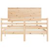 vidaXL Bedframe met hoofdbord massief hout 140x190 cm