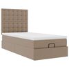 vidaXL Ottomaanse bed met matras 90x190cm kunstleer cappuccinokleurig