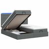 vidaXL Ottoman Bed met Matrassen en LED Donkergrijs 160 x 200 cm Stof