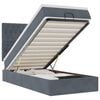 vidaXL Ottoman bed met matrassen 90x200cm fluweel donkergrijs