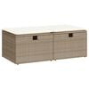 vidaXL 2-delige Loungeset met kussens poly rattan acacia beige