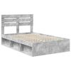 vidaXL Bedframe met hoofdeinde Beton 120 x 200 cm Massief grenenhout