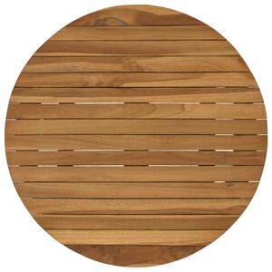 vidaXL Tafelblad &Oslash; 60 x 3,5 Rond Massief Teakhout Naturel