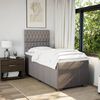 vidaXL Boxspring met matras stof taupe 80x200 cm