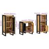 vidaXL Badkamermeubelset met plank 3 pcs Bruin Massief Mango Hout