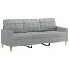 vidaXL Driezitsbank 180 cm stof lichtgrijs