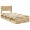 vidaXL Bedframe met hoofdeinde Sonoma Eiken 75 x 190 cm Bewerkt hout