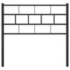 vidaXL Hoofdbord 75 cm metaal zwart