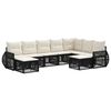 vidaXL Tuinbankenset 9 st Zwart poly rattan