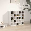 vidaXL Wijnkast Wit 56x25x56 cm Massief grenenhout