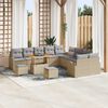 vidaXL Tuin Sofa Set met kussen met opslag 13 pcs Beige en Licht Grijs