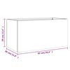 vidaXL Plantenbak 62x30x29 cm gegalvaniseerd staal zilverkleurig