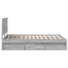 vidaXL Bedframe Grijs Sonoma 135 x 190 cm Massief grenenhout