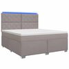 vidaXL Boxspringbed met matras met hoofdeinde Taupe 160 x 200 cm Stof