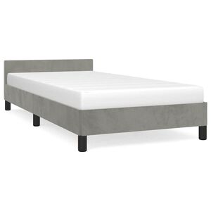 vidaXL Bedframe zonder matras 80x200 cm fluweel lichtgrijs