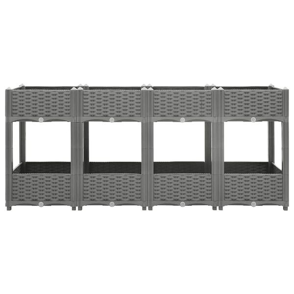 vidaXL Plantenbak verhoogd 160x40x71 cm polypropeen