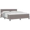 vidaXL Boxspringbed met matras met hoofdeinde Taupe 180 x 200 cm Stof
