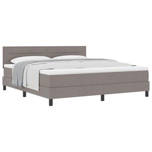 vidaXL Boxspringbed met hoofdeinde Taupe 180 x 200 cm Stof