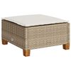 vidaXL 6-delige Loungeset met kussens poly rattan beige