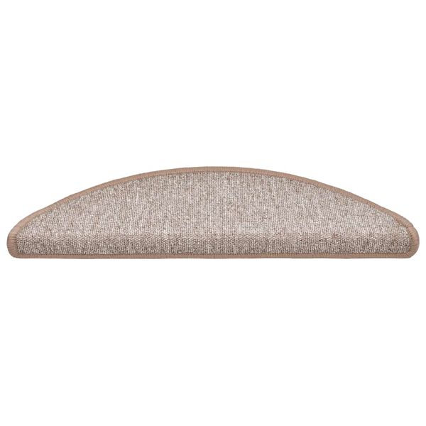 vidaXL Trapmatten 20 st 56x17x3 cm lichtbruin halfrond