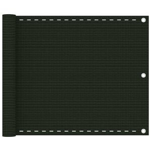 vidaXL Balkonscherm 75x300 cm HDPE donkergroen