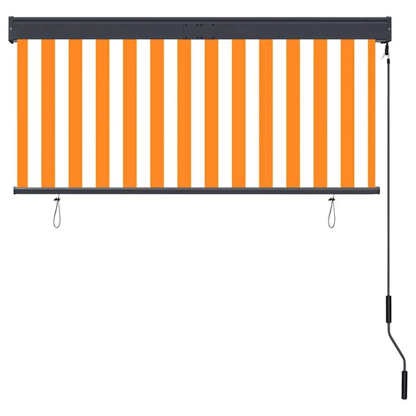 vidaXL Rolgordijn voor buiten 140x250 cm wit en oranje