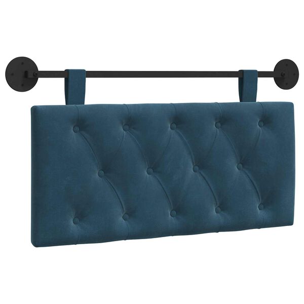 vidaXL Hangend Hoofdeinde Wandgemonteerd Blauw 100 x 55 x 7 cm Fluweel