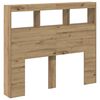 vidaXL Hoofdbord Artisan Eiken 120 x 17 x 102 cm Bewerkt hout
