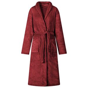 vidaXL Badjas zonder Kap Bordeaux Rood s Flanel