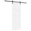 vidaXL Schuifdeur Wit 83 x 232 cm Massief grenenhout