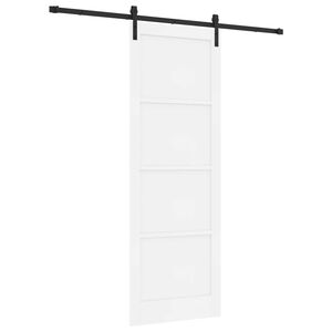 vidaXL Schuifdeur Wit 83 x 232 cm Massief grenenhout