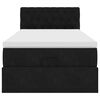 vidaXL Ottoman bed met matras en LED's 90x190cm fluweel zwart