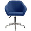 vidaXL Eetkamerstoelen draaibaar 6 st stof blauw